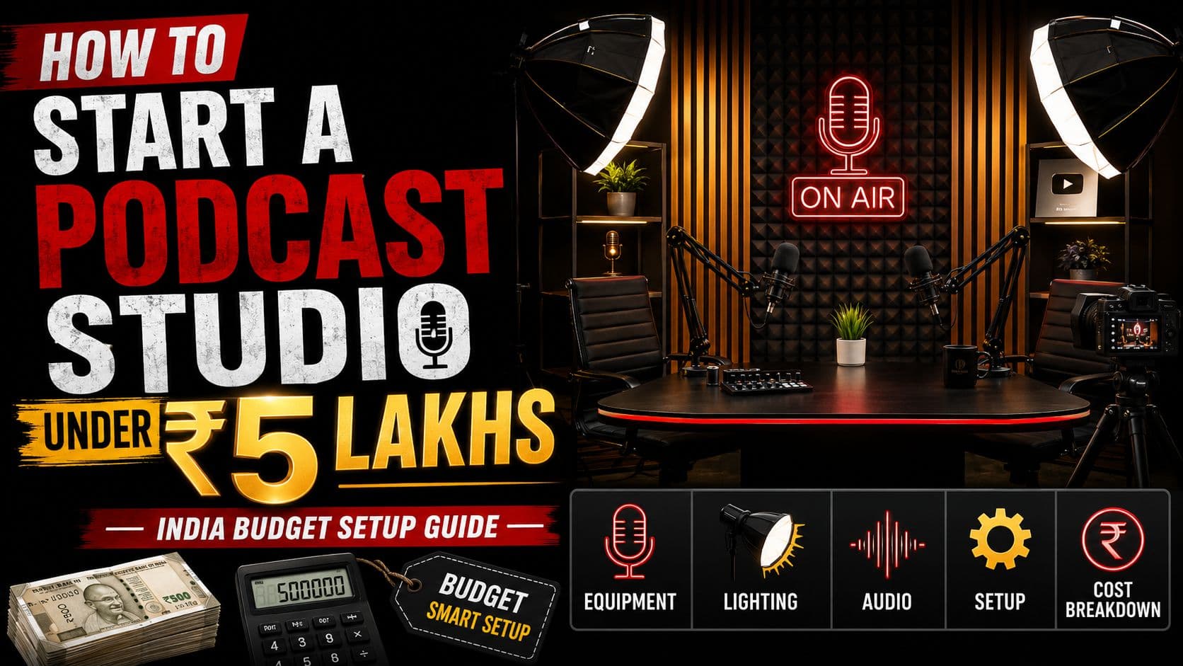 How to start a podcast studio in under 5 Lakhs?